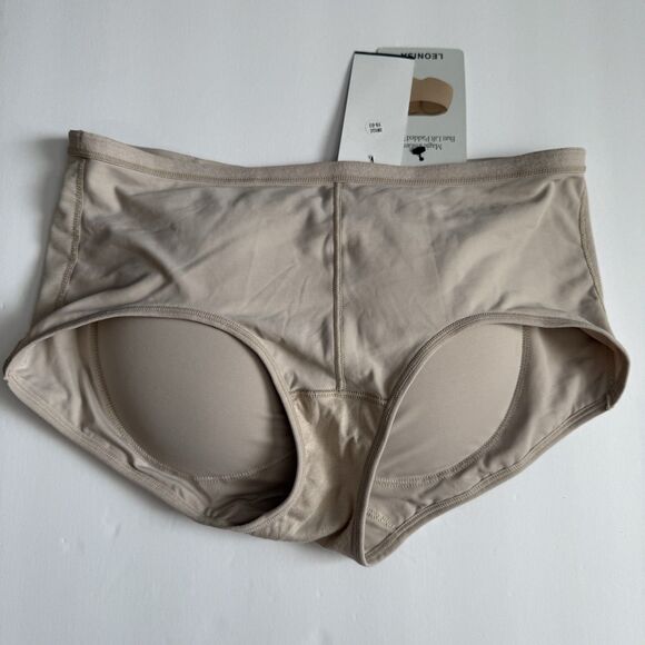 NWT Leonisa Women's Magic Butt Lift Rear-Padded Brief Light Beige Nude Large - Picture 4 of 4